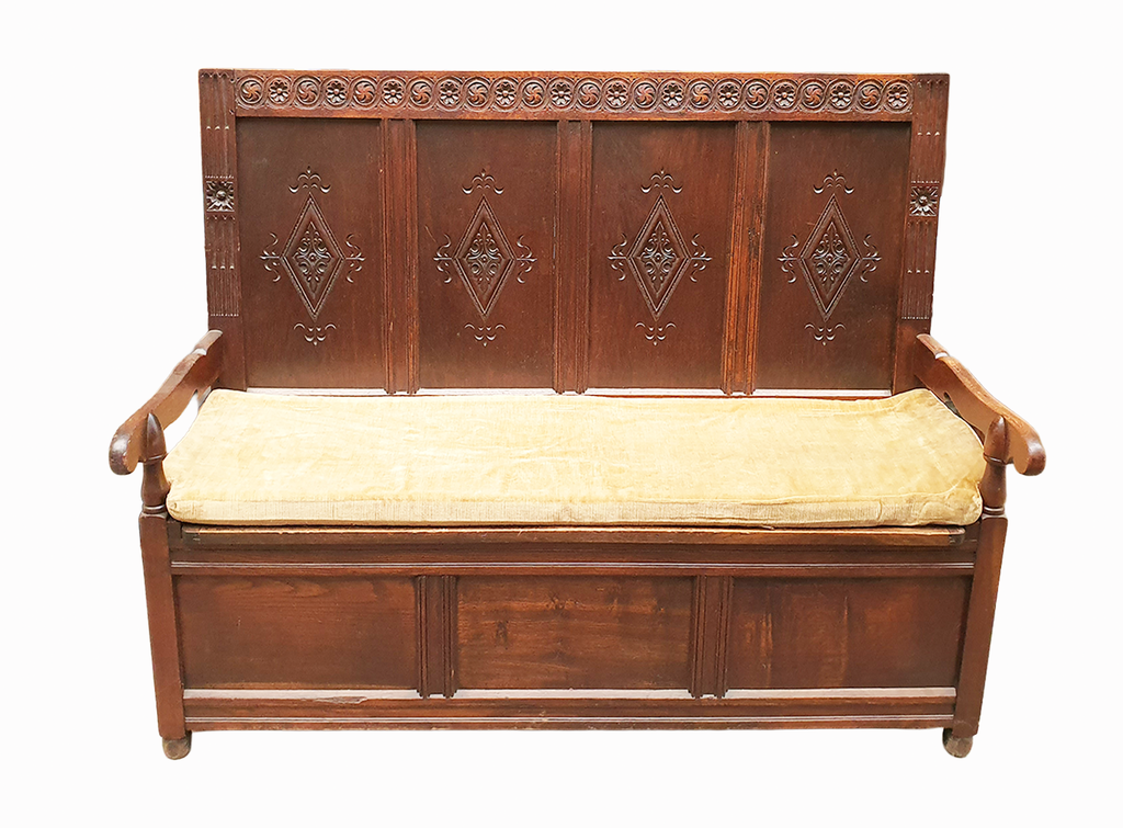 Rustic wood bench