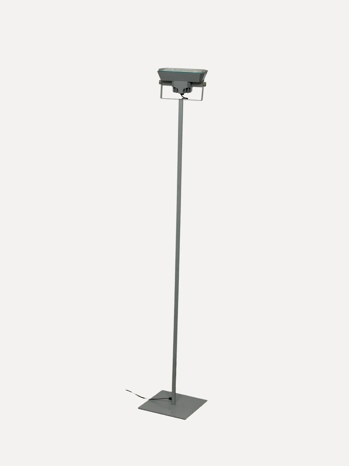 Minimalist Grey Halogen Industrial Floor Lamp