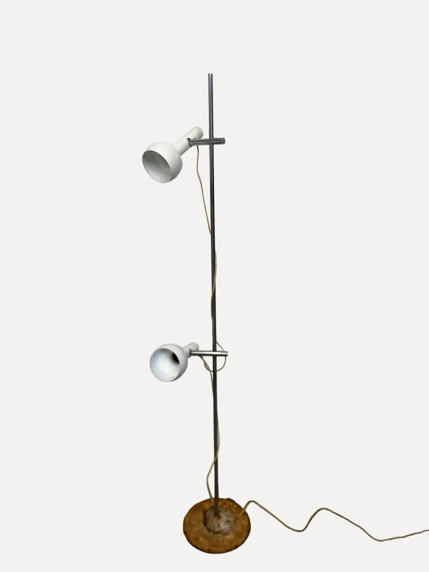 Mid-Century Twin Shade Floor Lamp