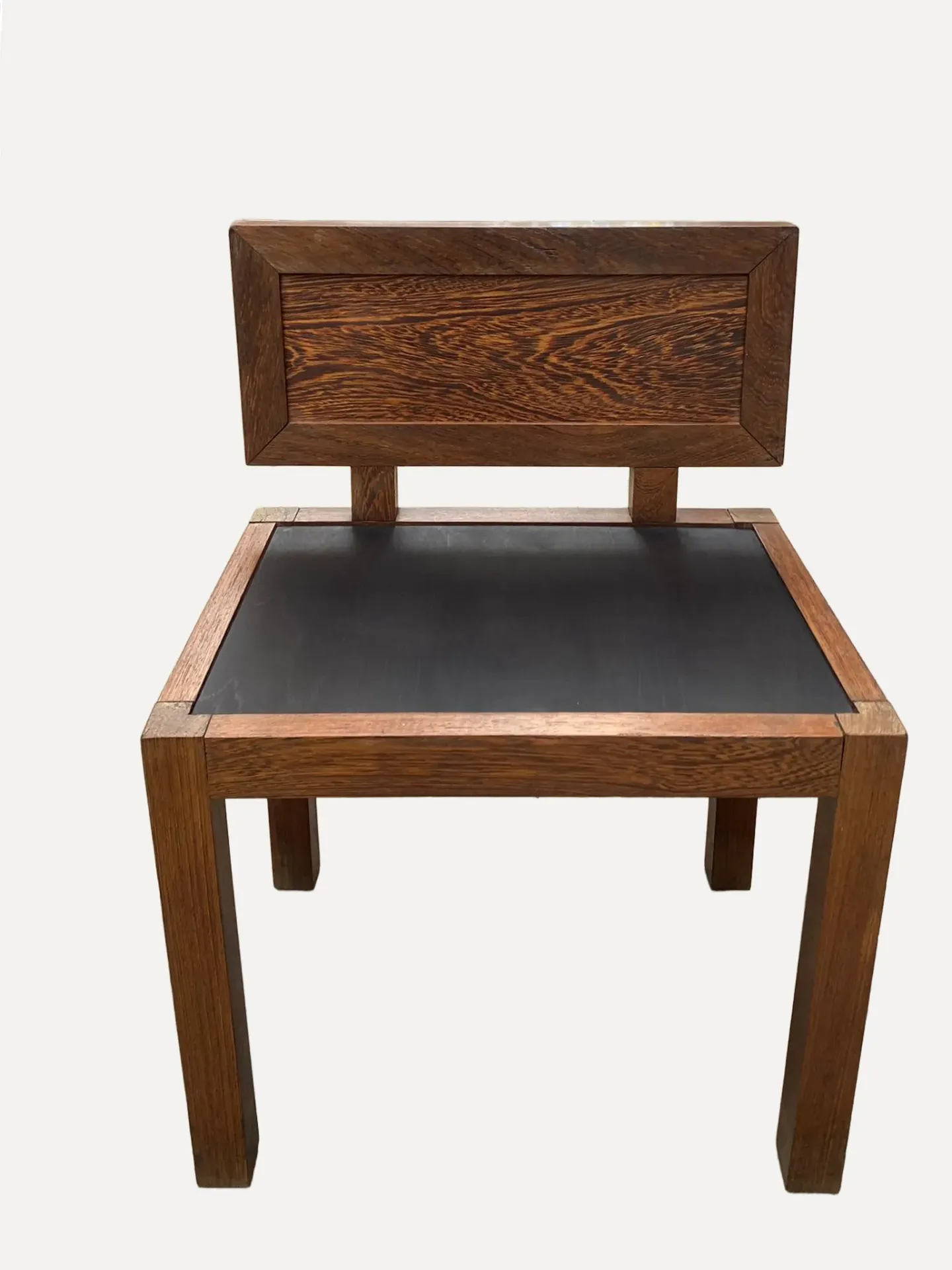 Modernist Solid Wood Side Chair With Empty Seat