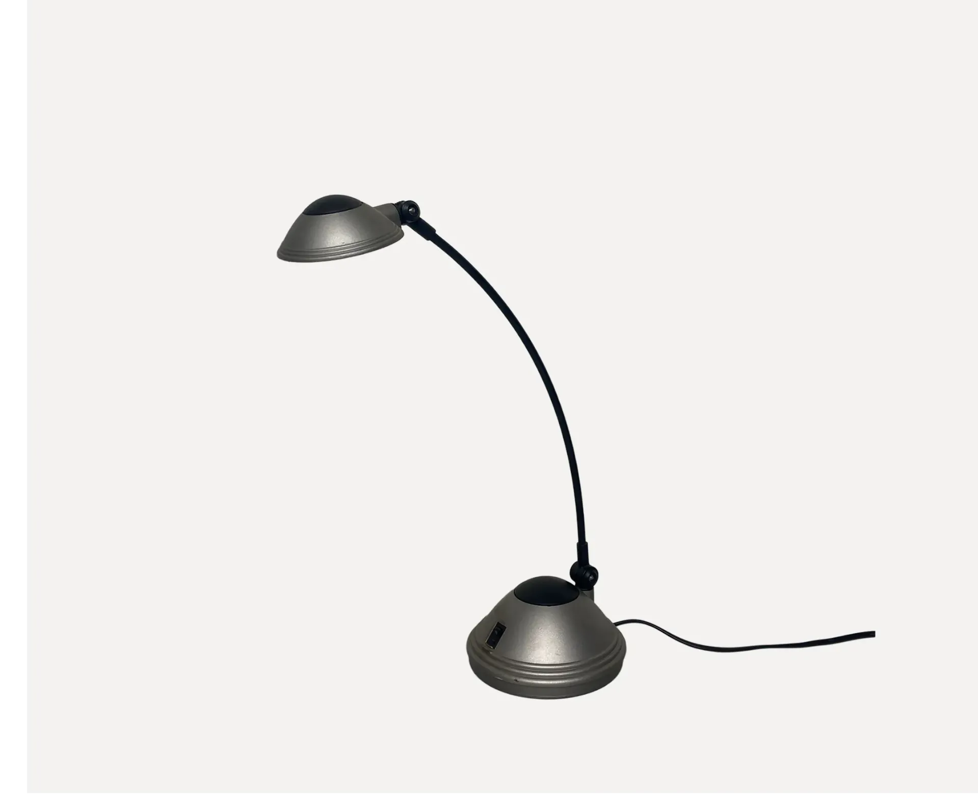 Silver and Black Adjustable Lamp