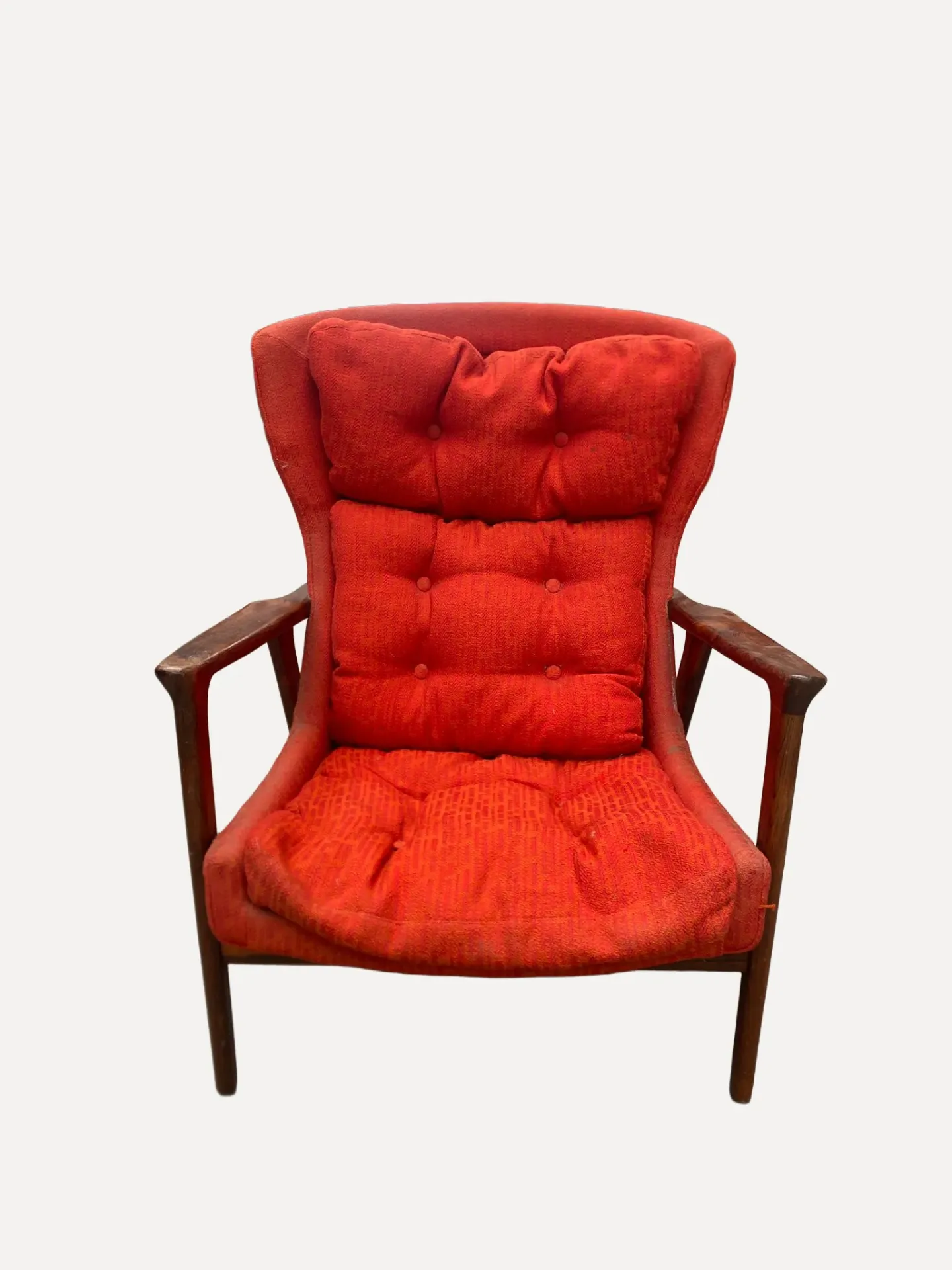 Vintage Red "Bracil" Armchair