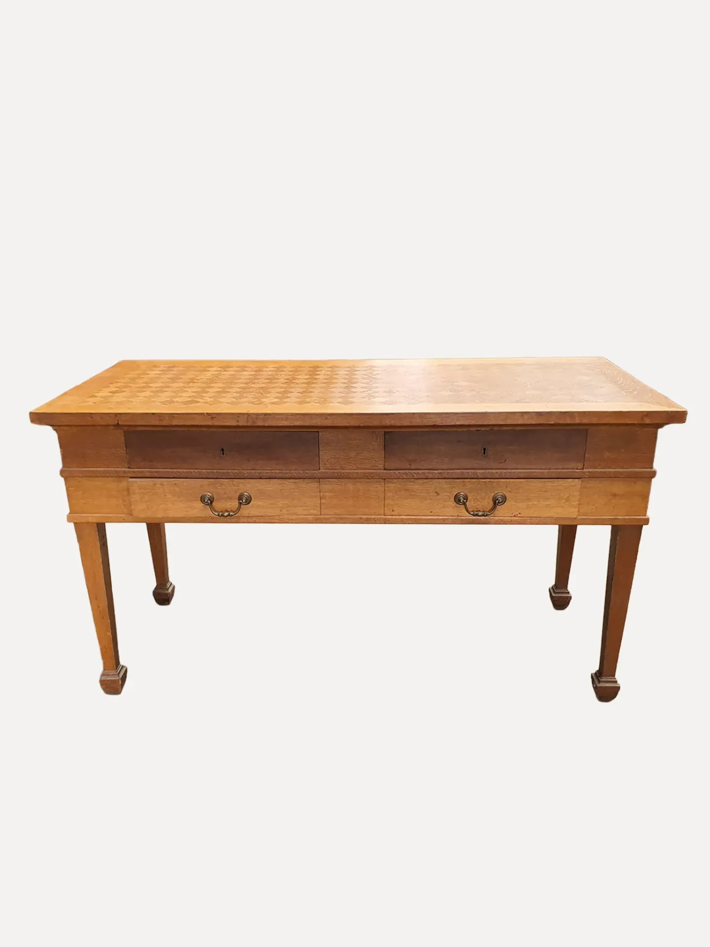 Oak Desk with Marquetry
