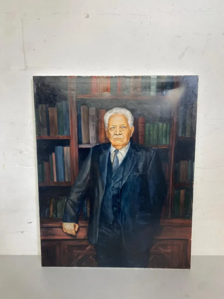Oil Painting Of A Man In A Dark Suit