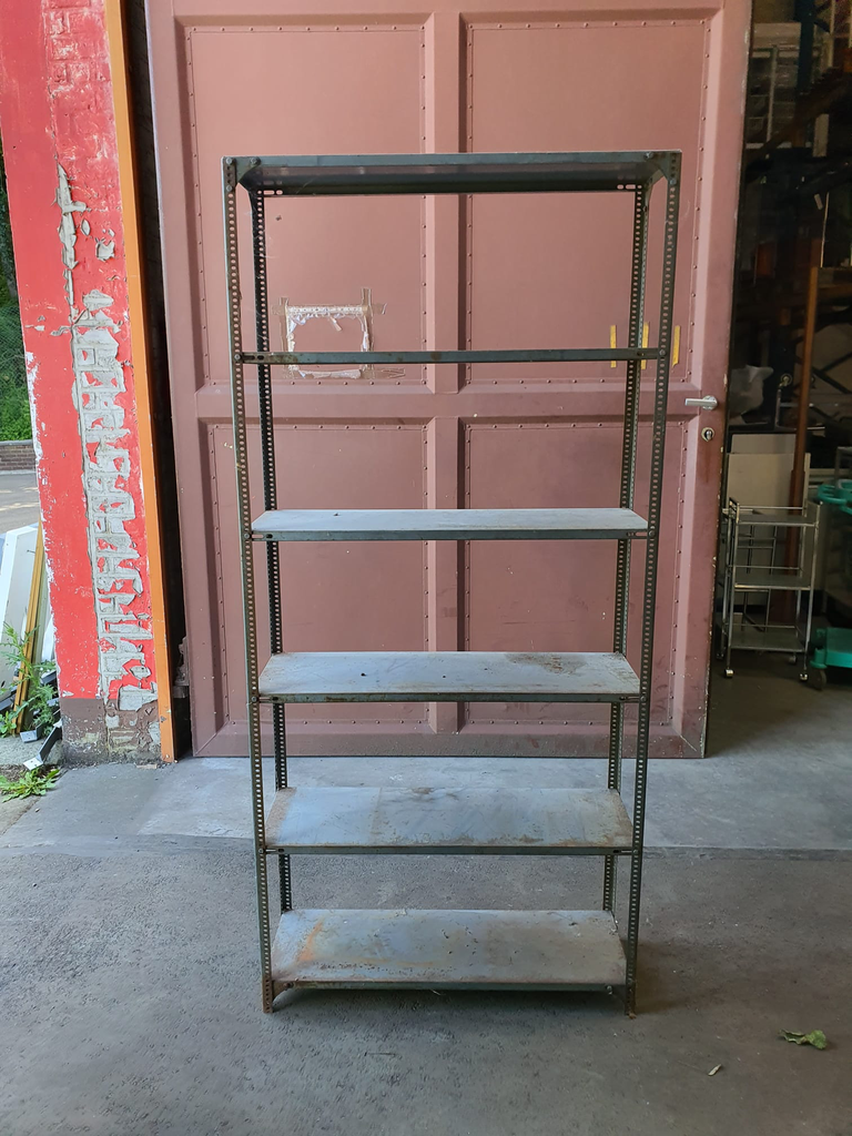 Grey Galvanized Metal Shelf