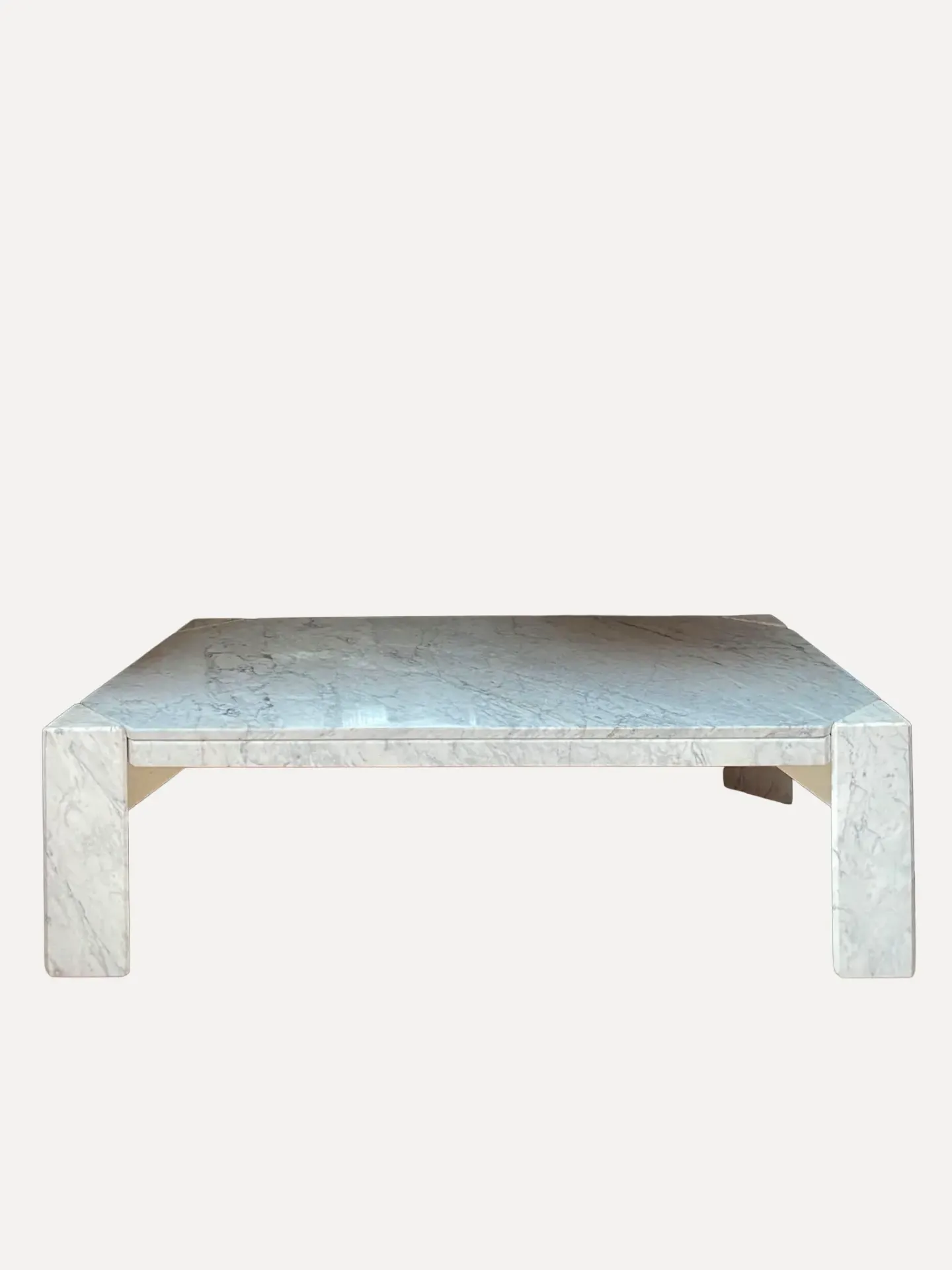 White Marble Vintage Italian Coffee Table