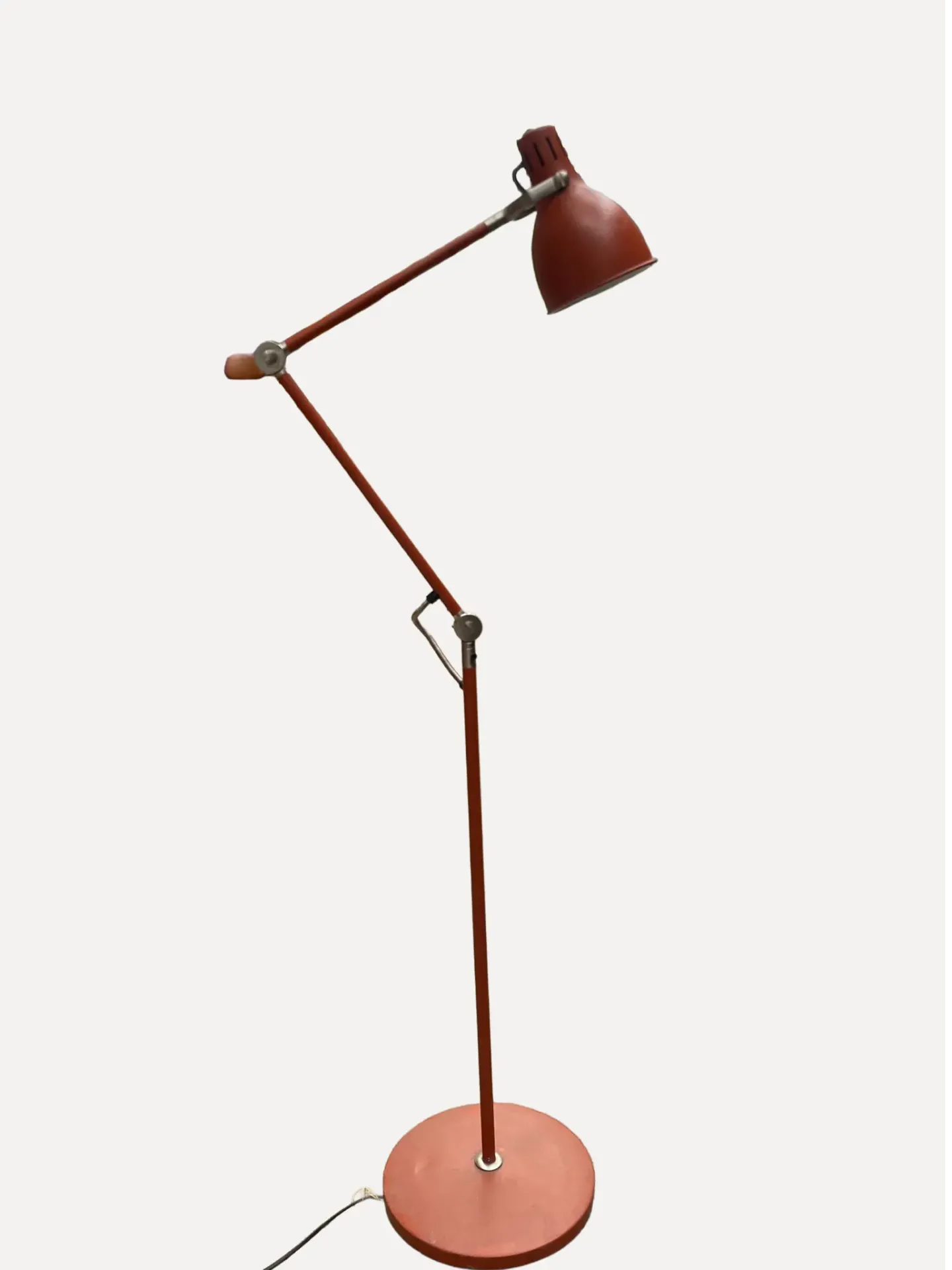 Red Balanced-Arm Floor Lamp