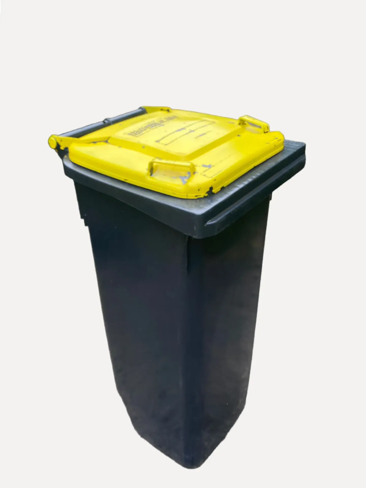 Yellow-Lid Wheelie Bin