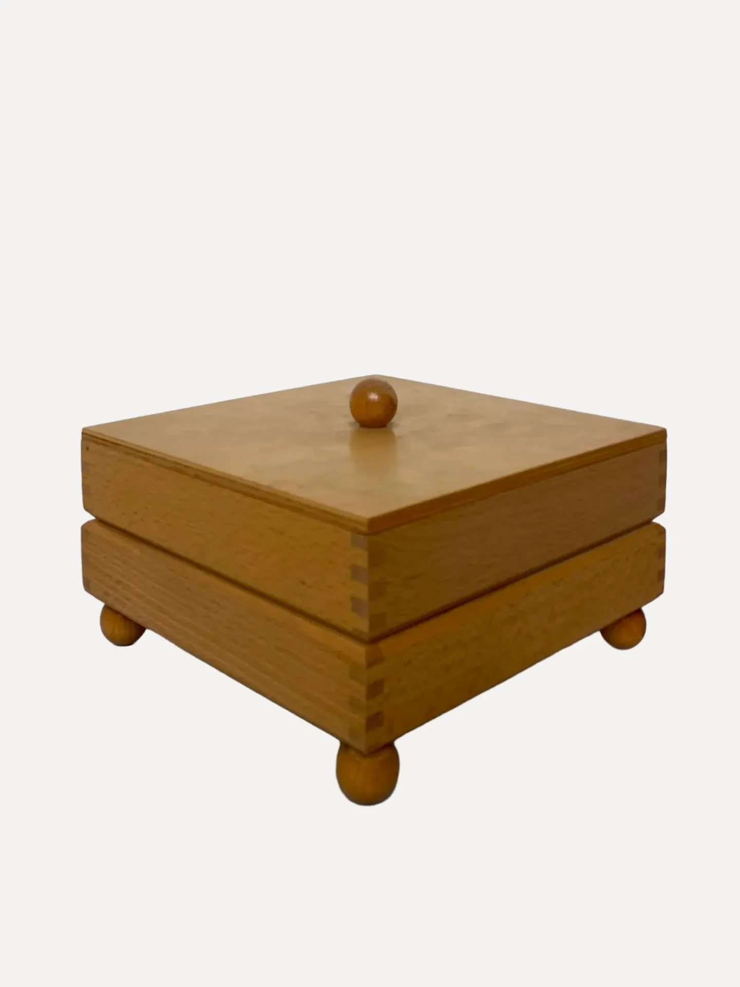 Mid-Century Modular Stacking Wood Storage Box