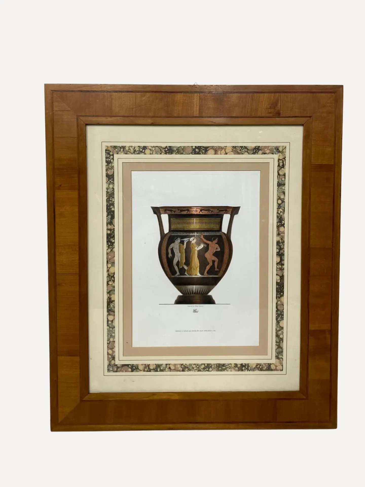 Antique Neoclassical Engraving Print