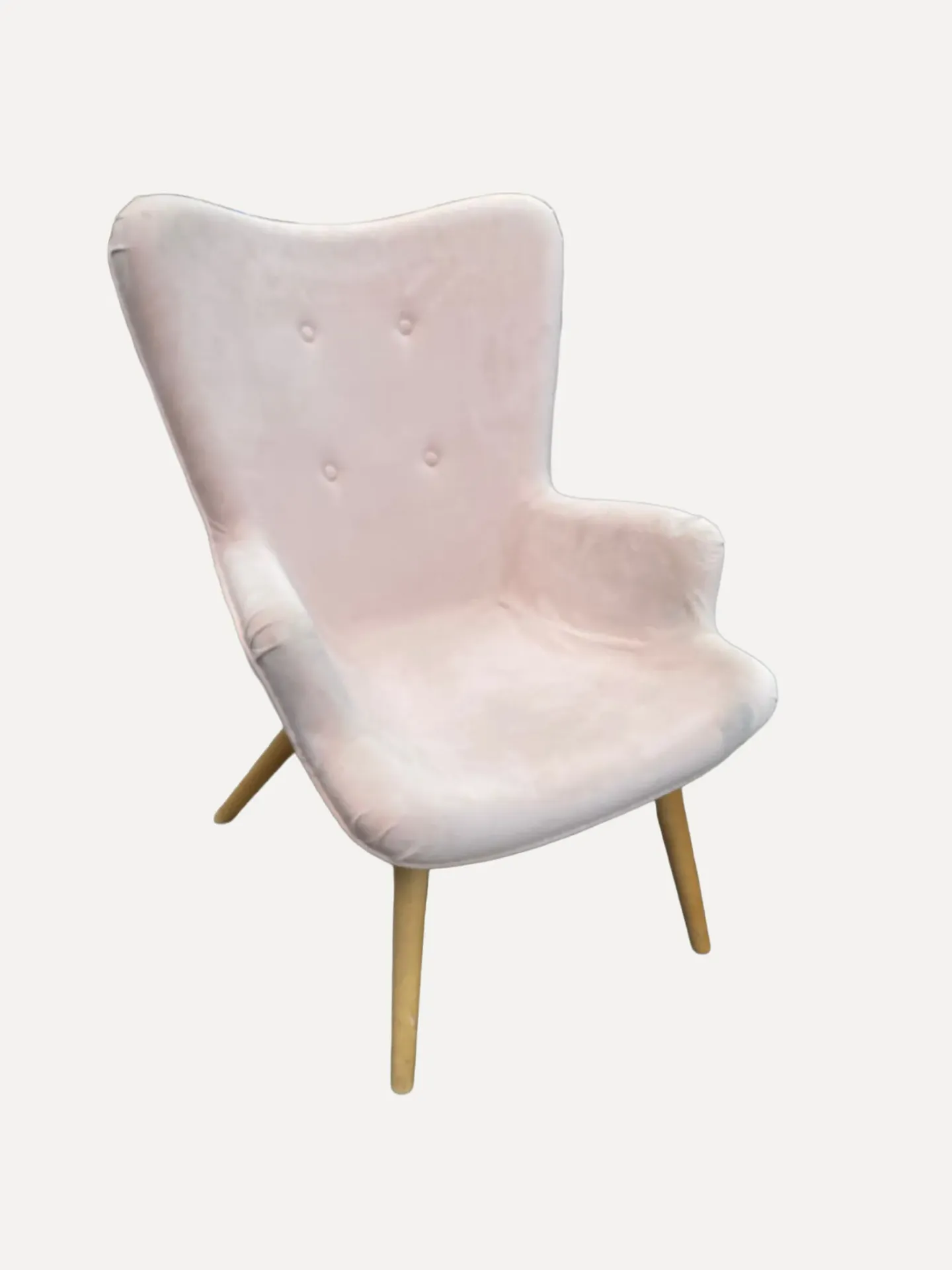 Furniliving Velvet Wingback Chair