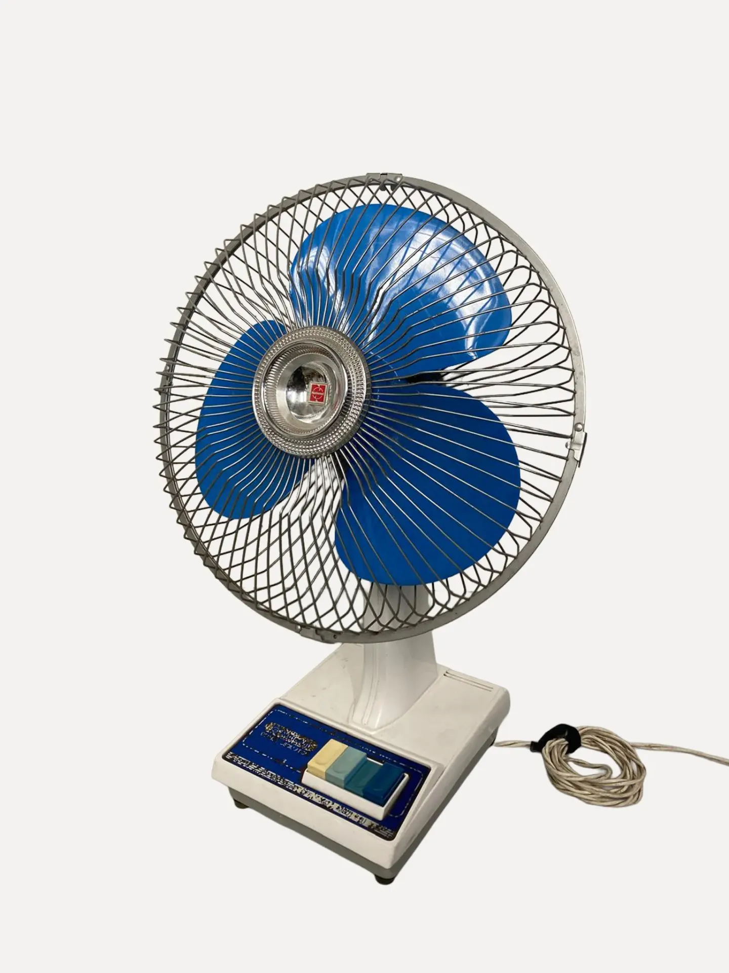 Vintage Oscillating Table Blue Blade Fan