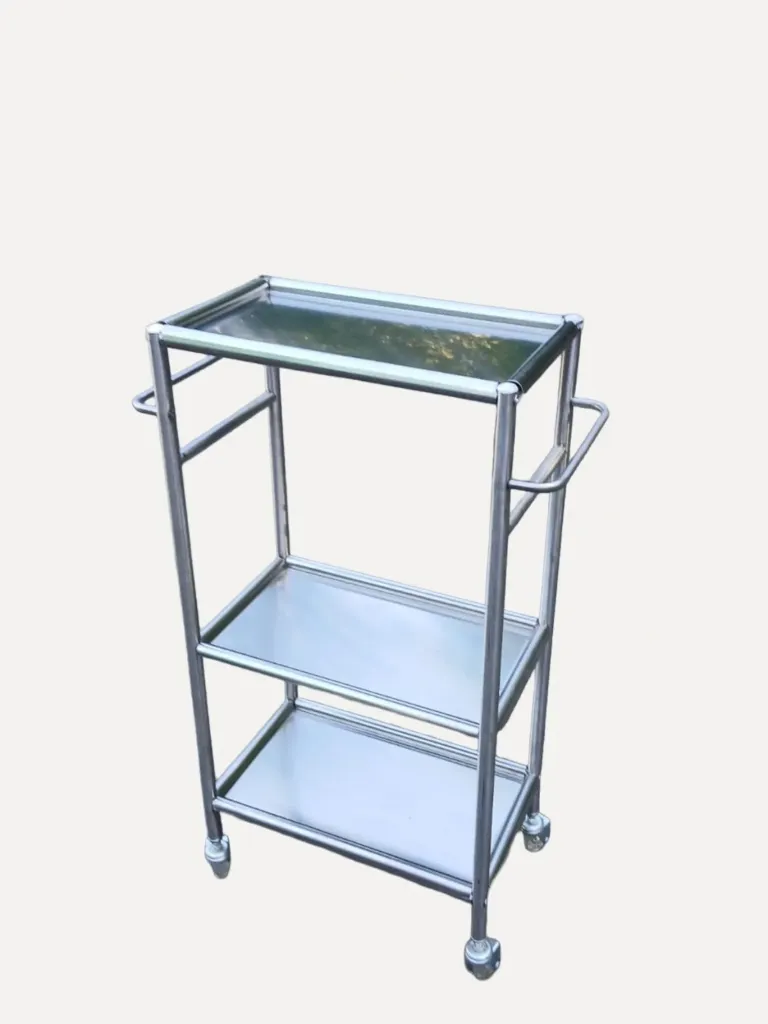 Three-shelf Metal Medical Cart
