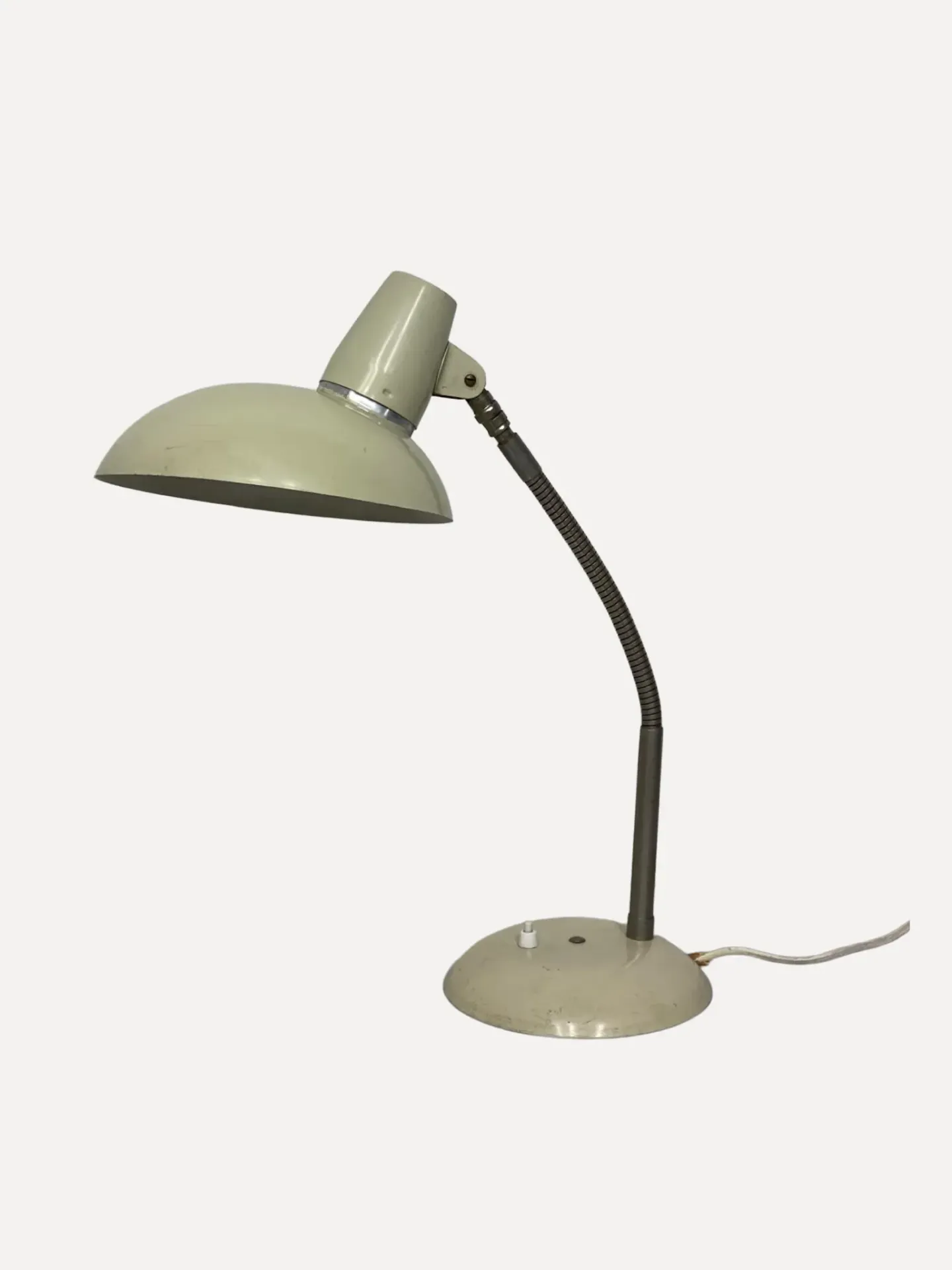 Vintage Bauhauss Off Cream Gooseneck Desk Lamp