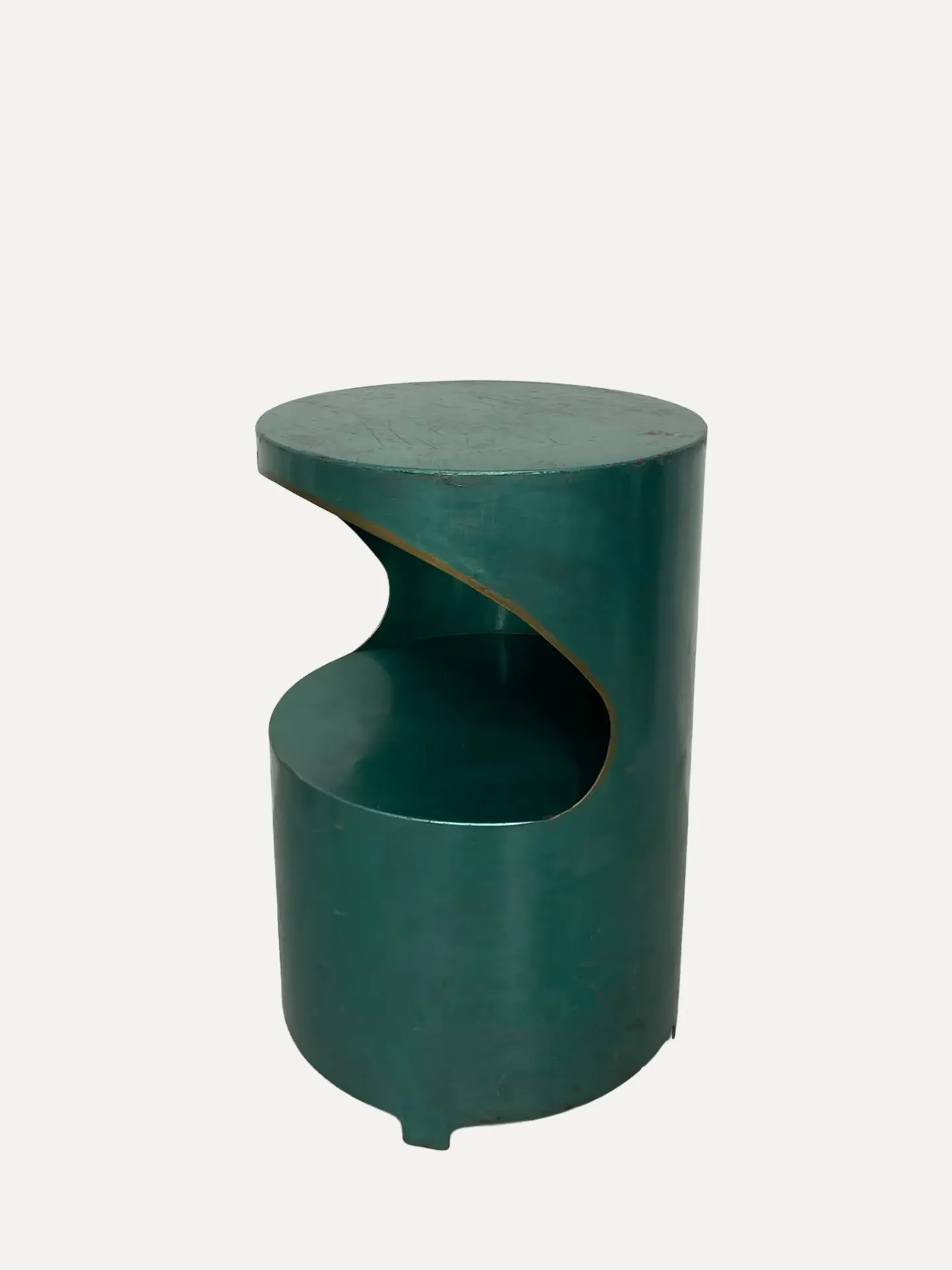Green Monolithic Pedestal Nightstand