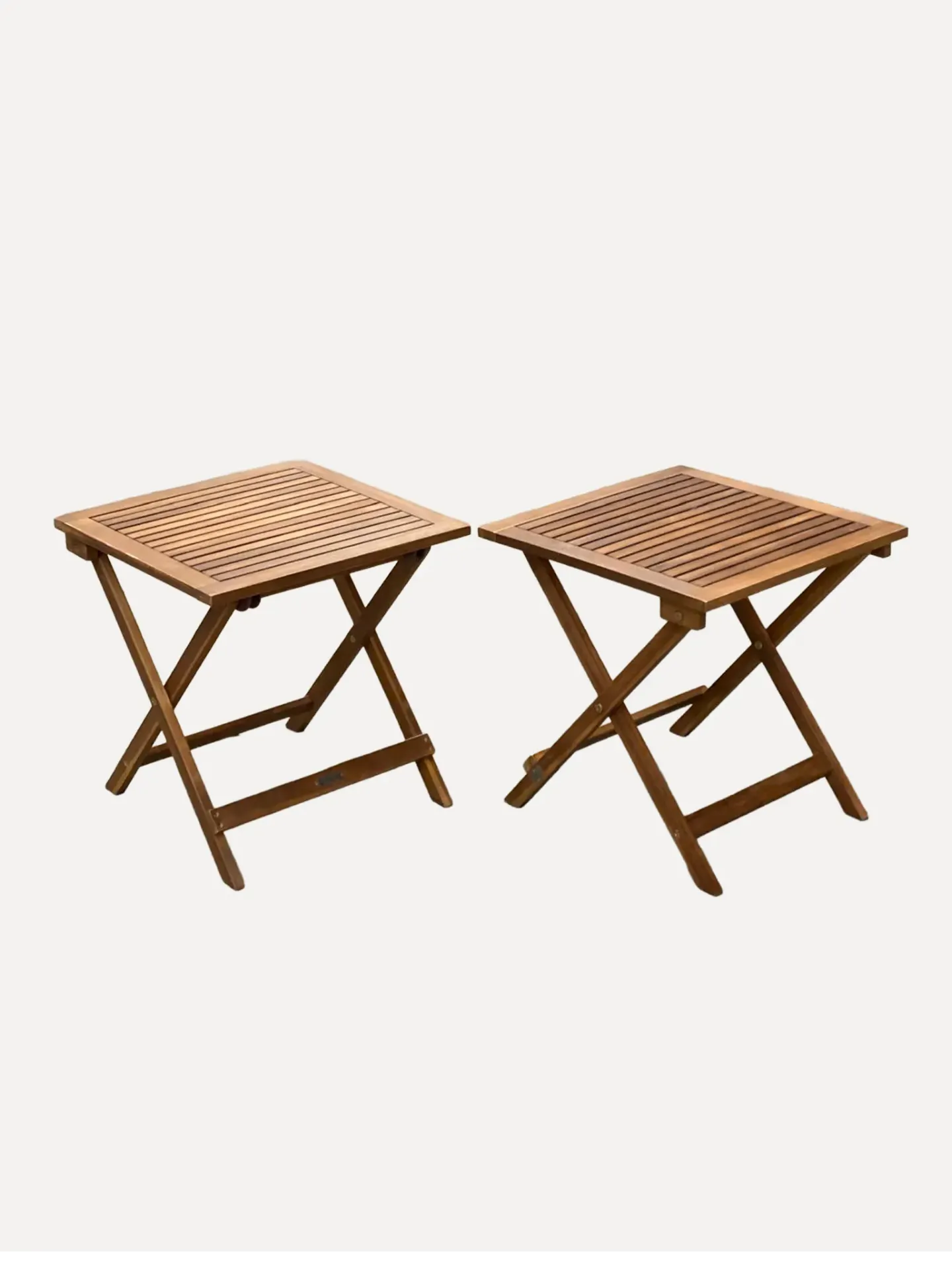 Square Wooden Folding Side Table