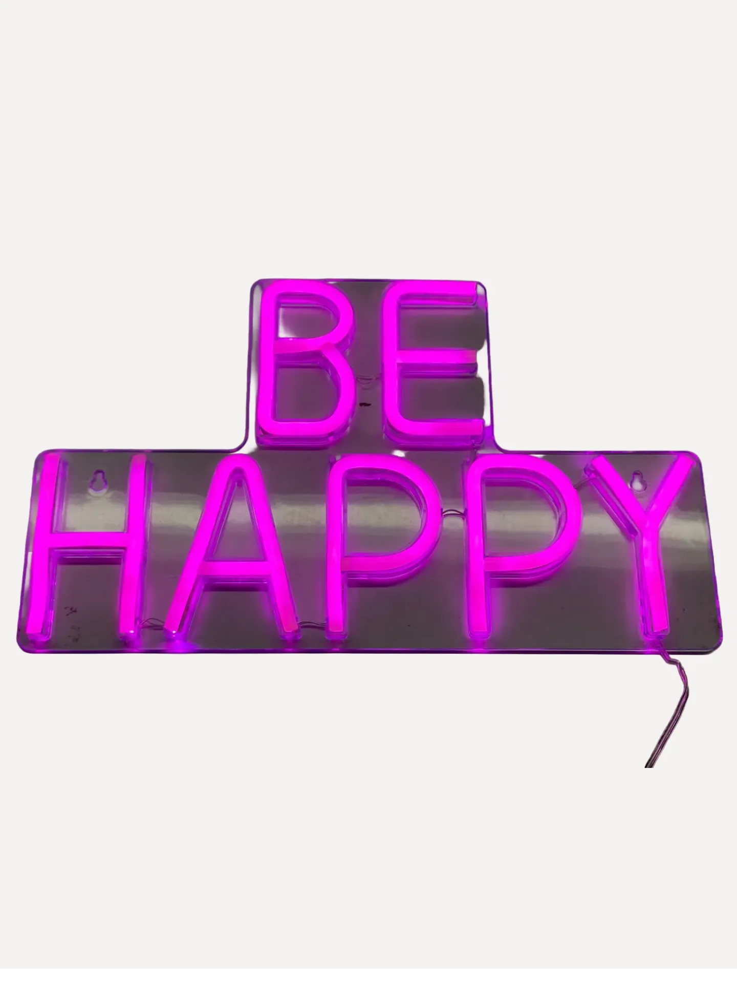 Be Happy" LED Neon Wall Sign