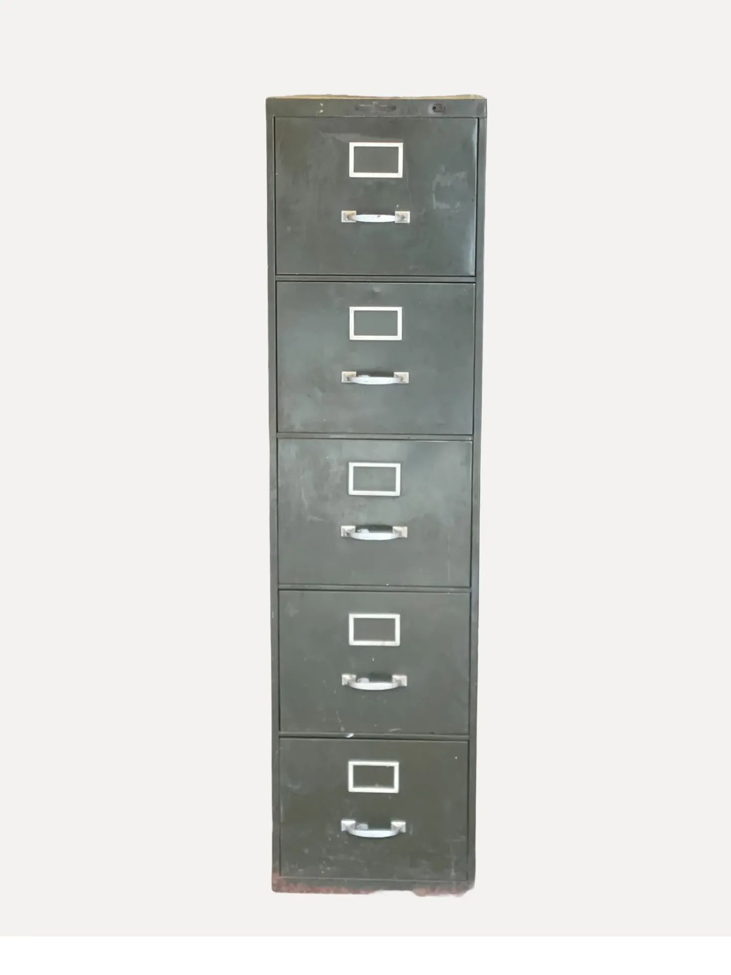 Vintage Industrial 5-Drawer Metal Filing Cabinet