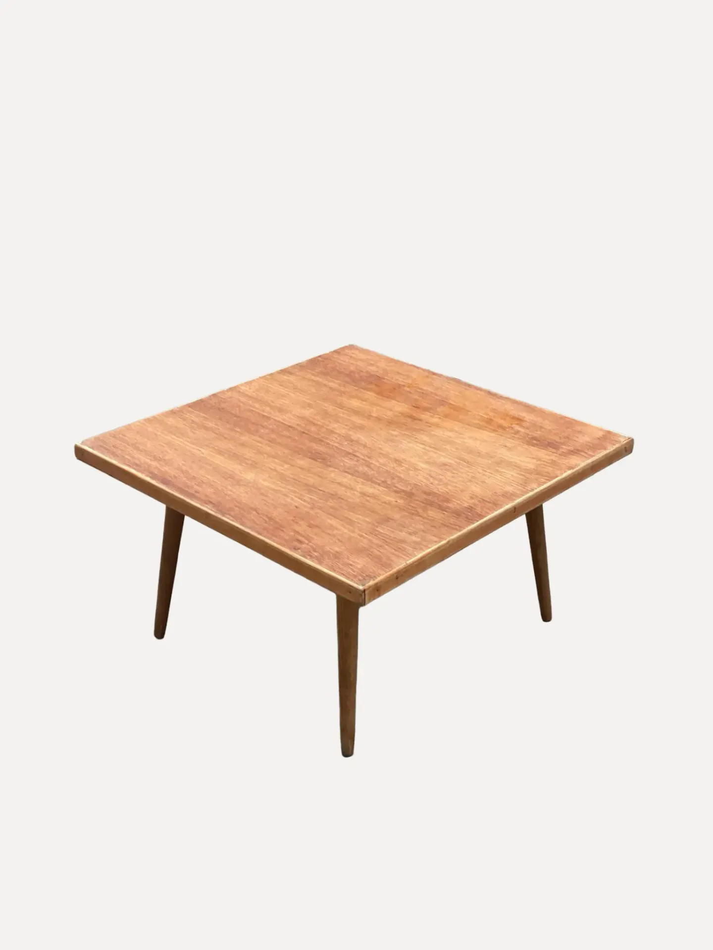 Mid-Century Square Rimmed Coffee Table