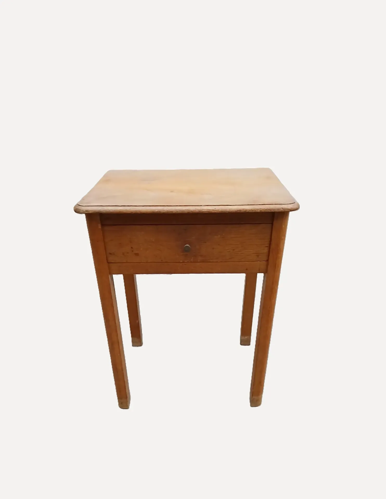 Oak Side Table with Drawer