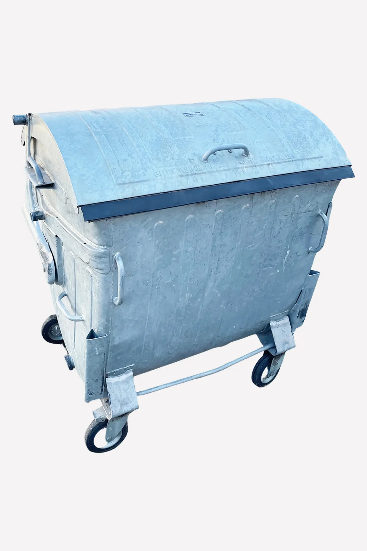 Industrial Metal Garbage Bin on Wheels