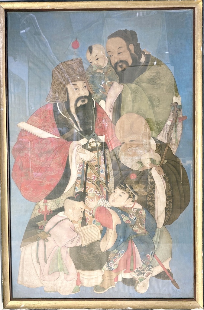Framed Traditional Asian Royal Family Portrait