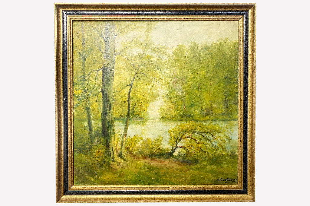 Serene Woodland by the Water