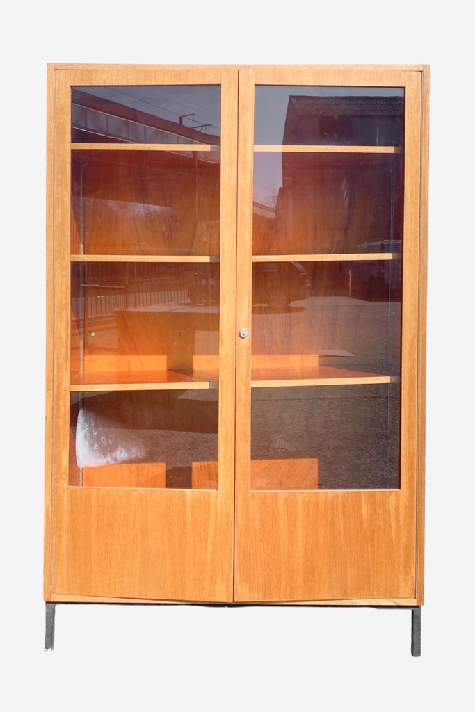 Mid-Century Modern Glass-Front Display Cabinet
