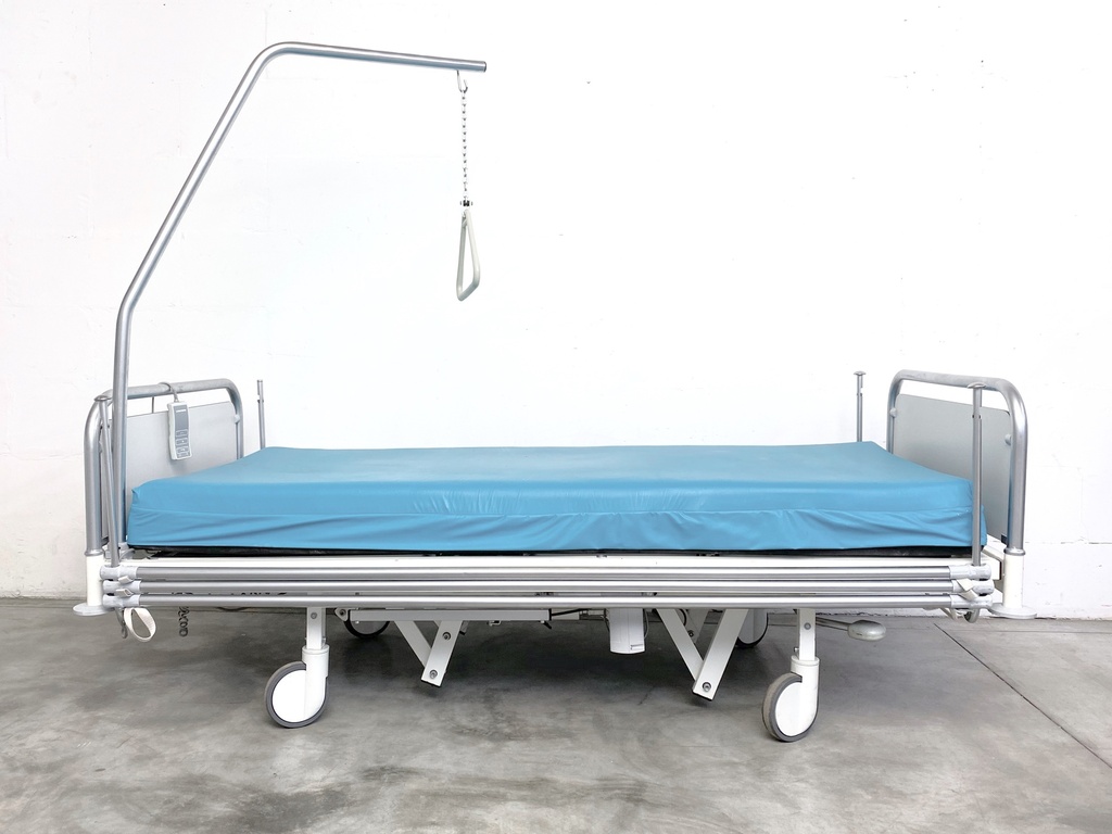 Hospital Adjustable Bed with Blue Mattress