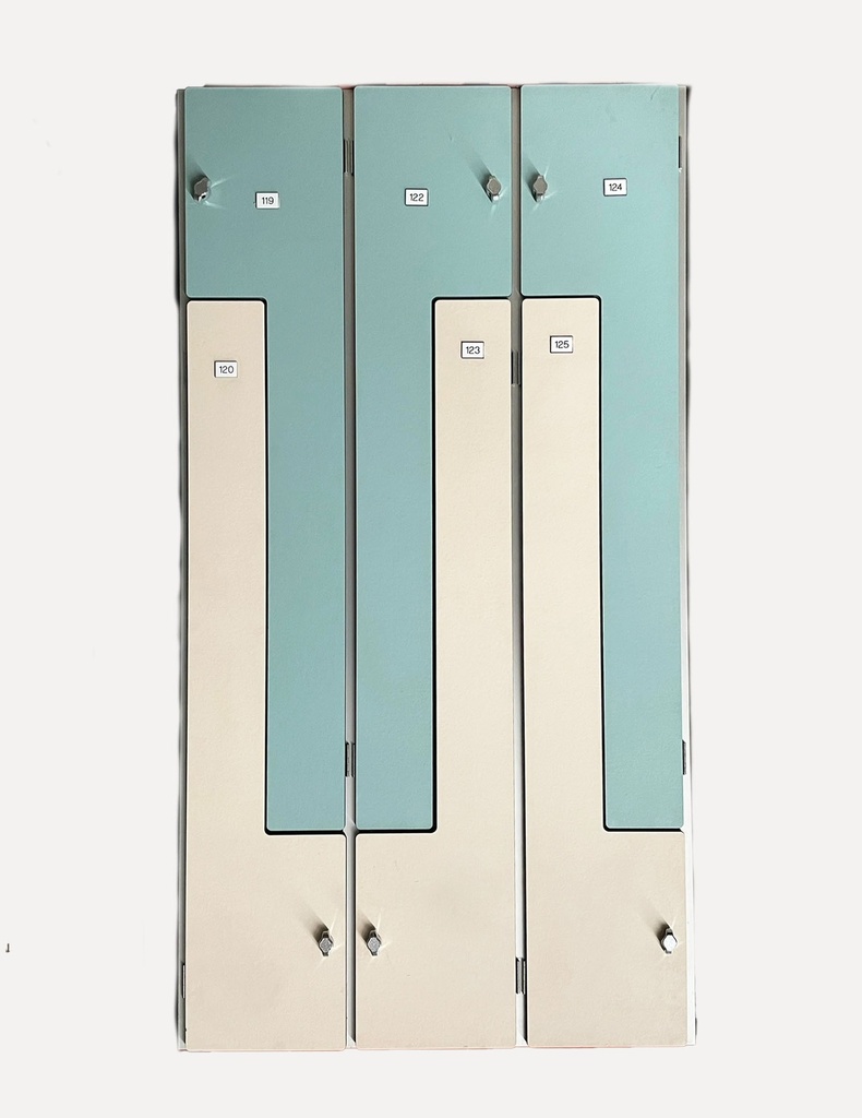 Retro Two-Tone Gym Lockers