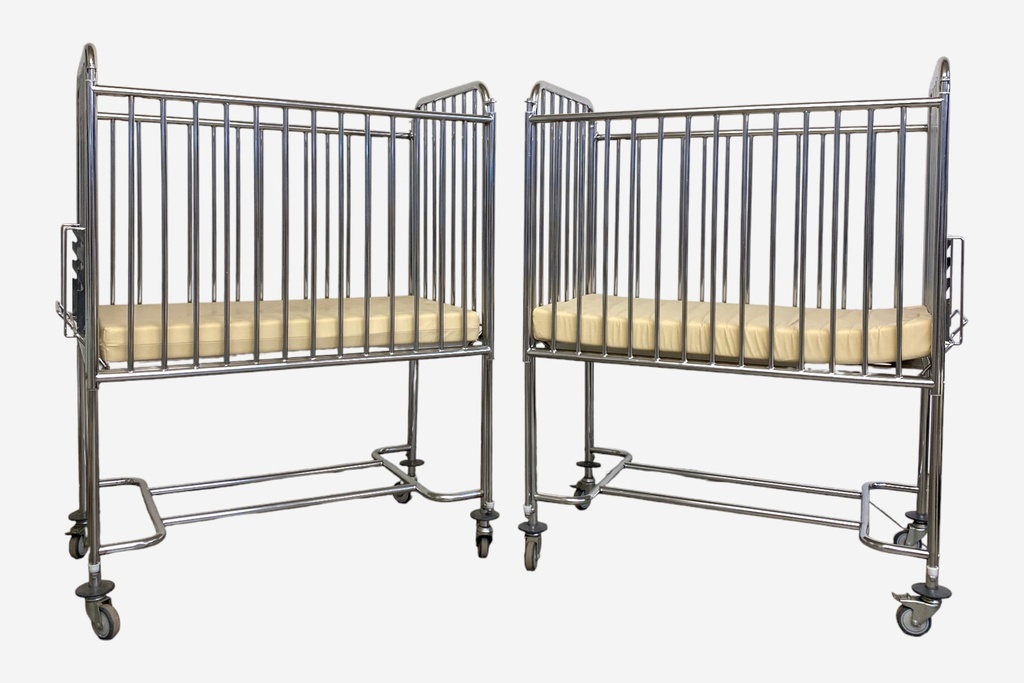 Vintage Hospital Infant Rolling Cribs