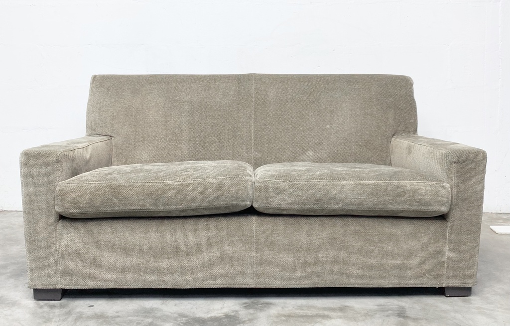 Neutral Taupe Two-Seater Sofa