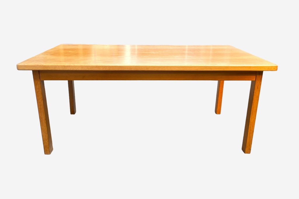 Mid-Century Light Oak Rectangular Dining Table