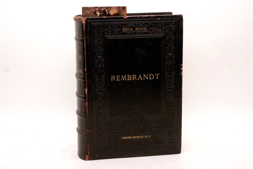 Antique Leatherbound Art Book - "Rembrandt" by Émile Michel
