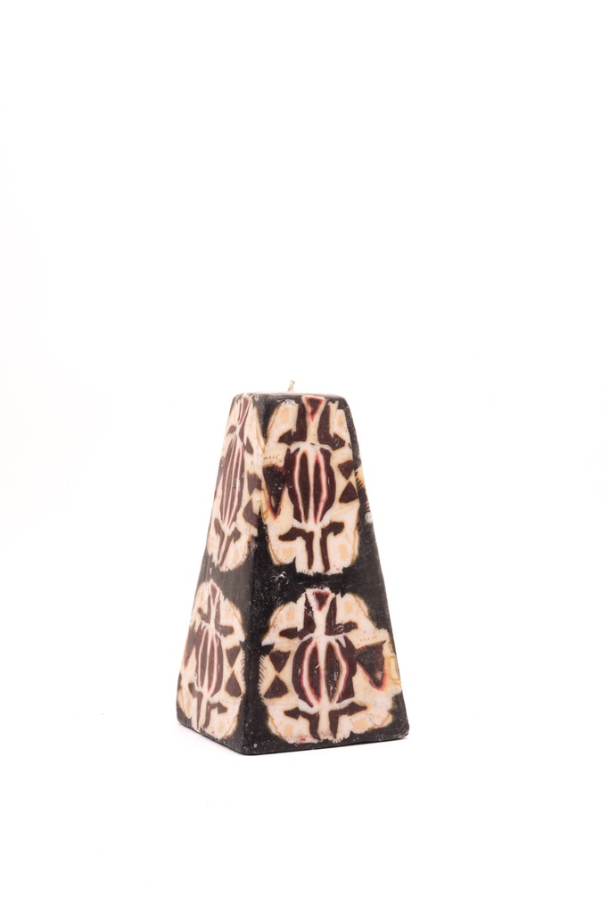 Geometric Patterned Pyramid Candle