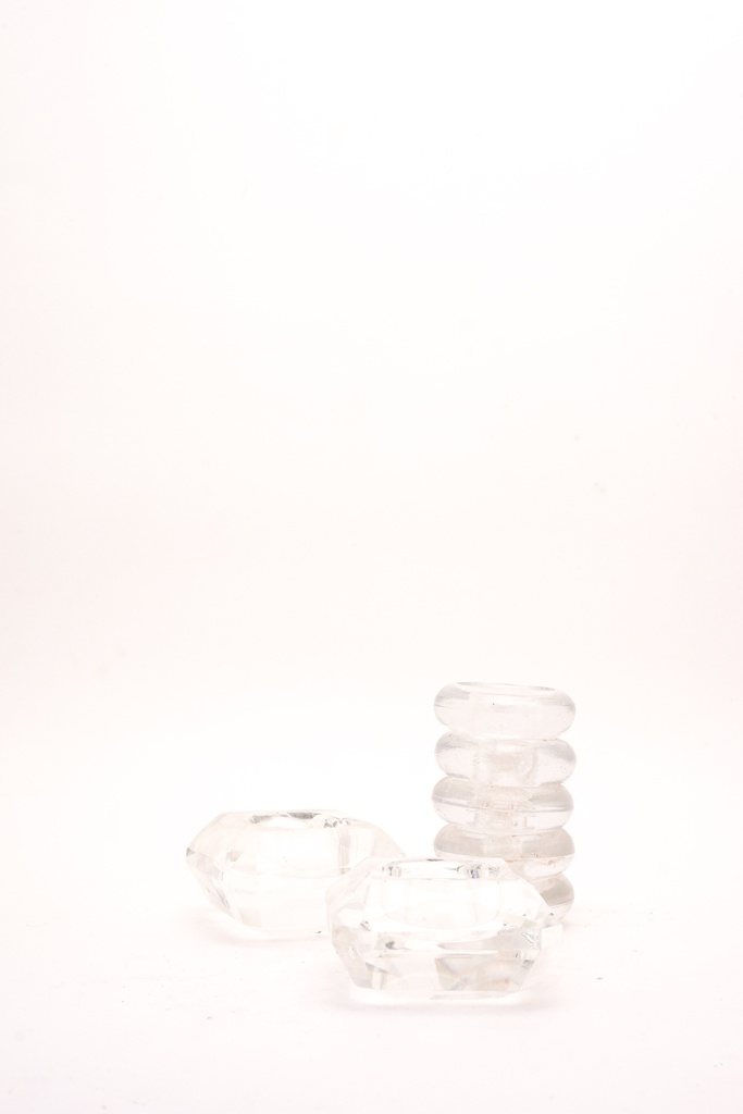 Clear Glass Decorative Elements Set