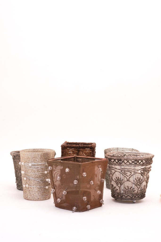 Beaded and Embellished Decorative Candle Holders Collection