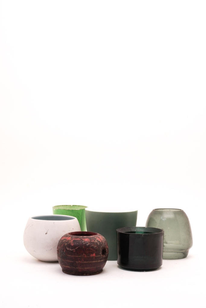Assorted Rustic Glass and Ceramic Votive Holders