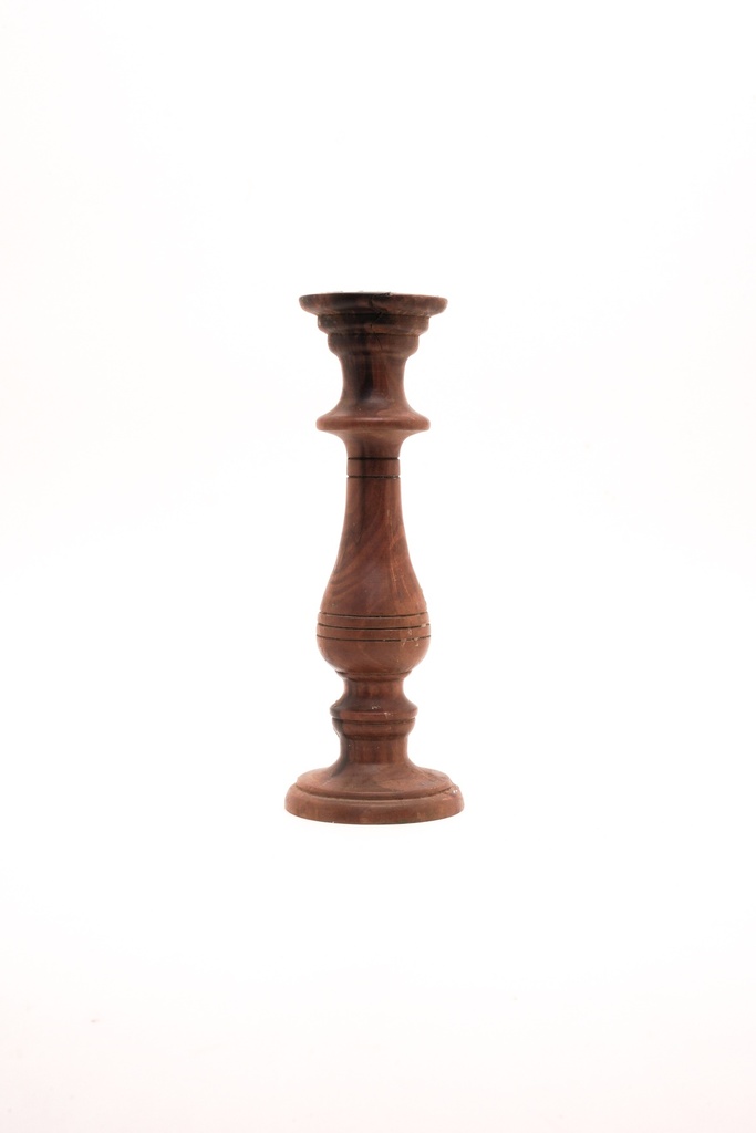 Rustic Wooden Candlestick Holder