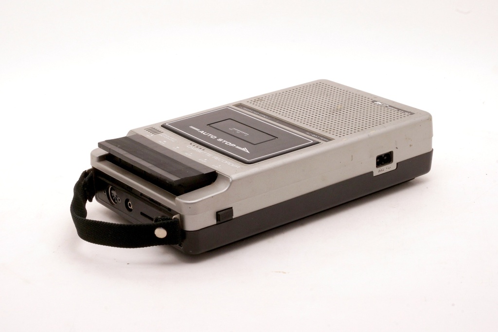 Vintage Portable Cassette Recorder with Carrying Strap