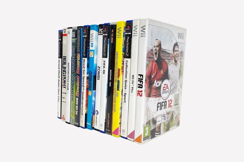 Assorted Video Game Collection Display