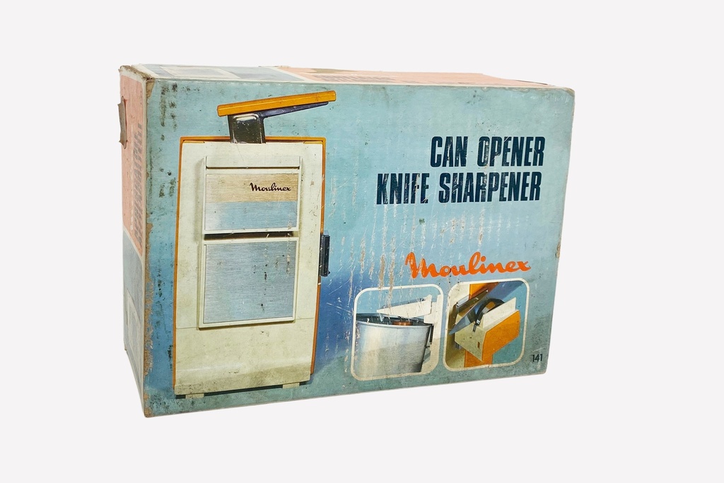 Vintage Moulinex Can Opener & Knife Sharpener Box