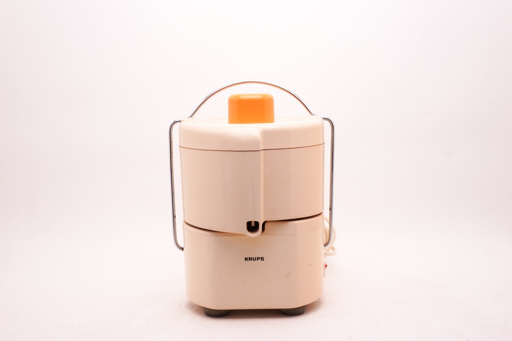 Vintage Krups White Juicer with Orange Accents