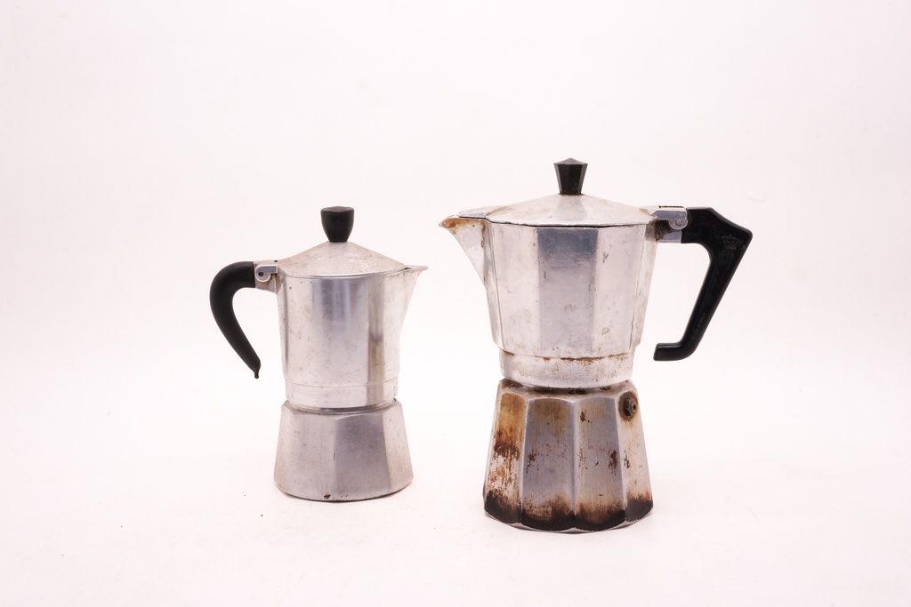 Vintage Aluminum Stovetop Espresso Makers Set