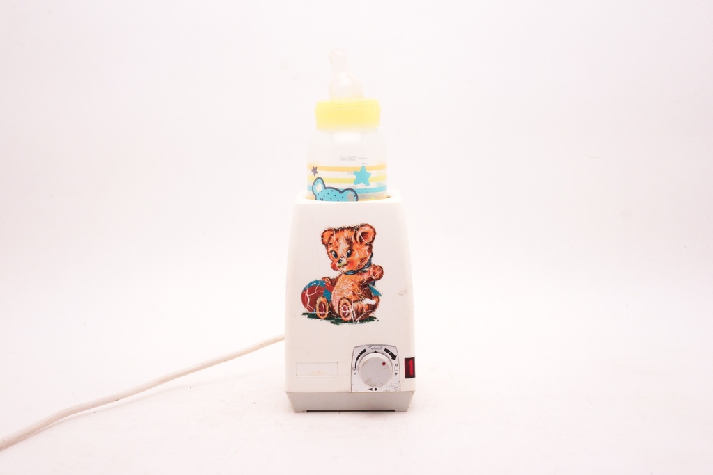 Vintage Baby Bottle Warmer with Teddy Bear Design