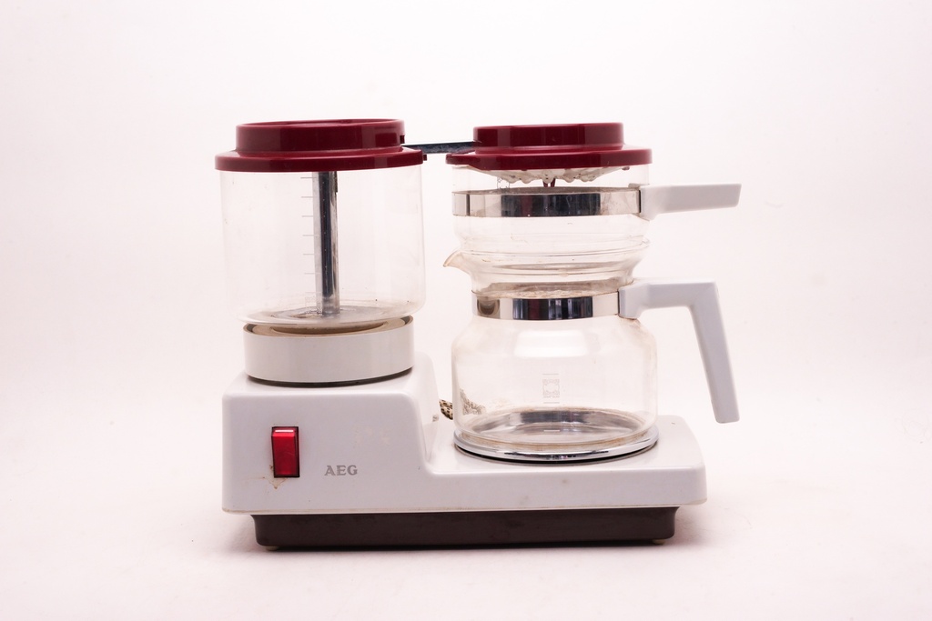 Vintage AEG Coffee Maker with Red Accents