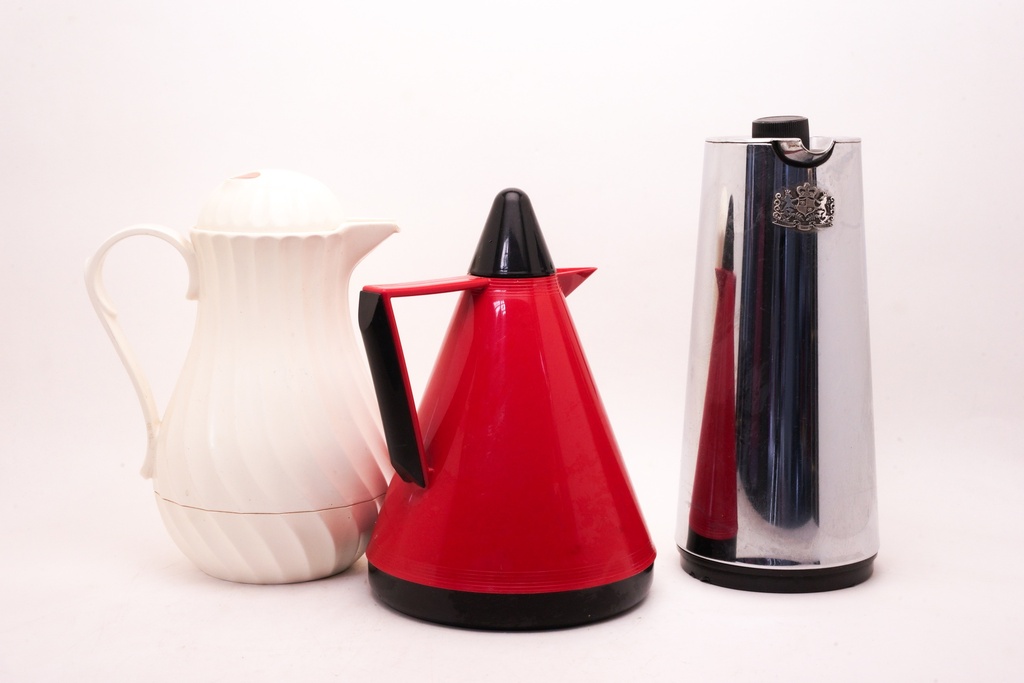 Retro Thermos and Coffee Carafe Trio