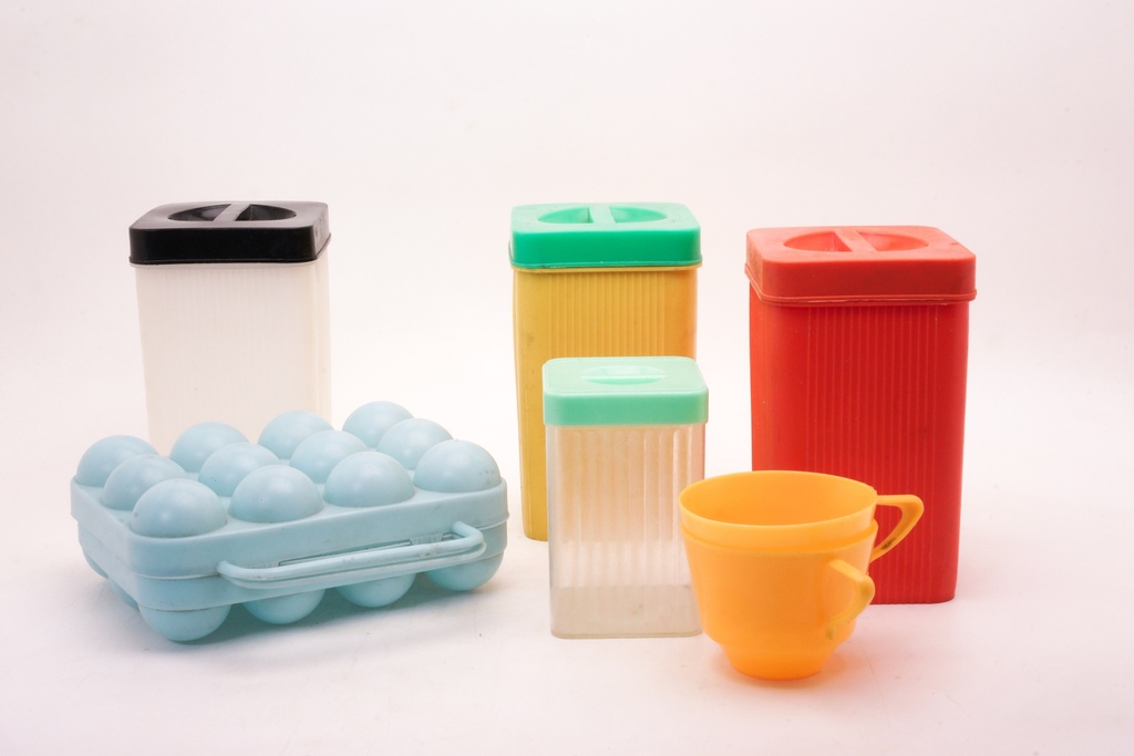 Vintage Plastic Kitchen Storage Set
