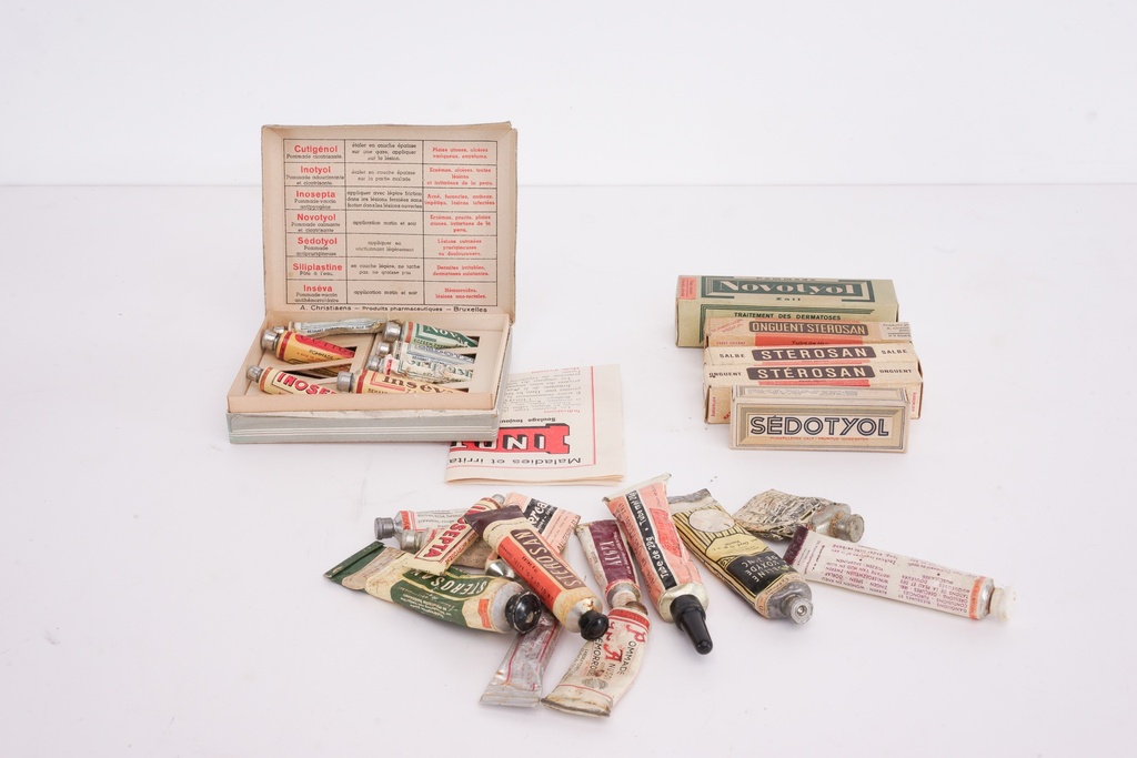 Vintage European Medicinal Ointment Tubes and Packaging Collection