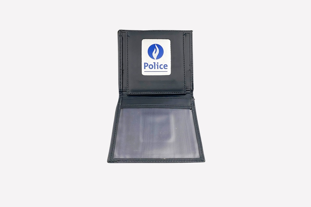 Black Police Badge Holder with Display Window